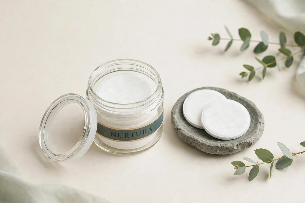 NURTURA-branded jar of gentle hydrating toner pads