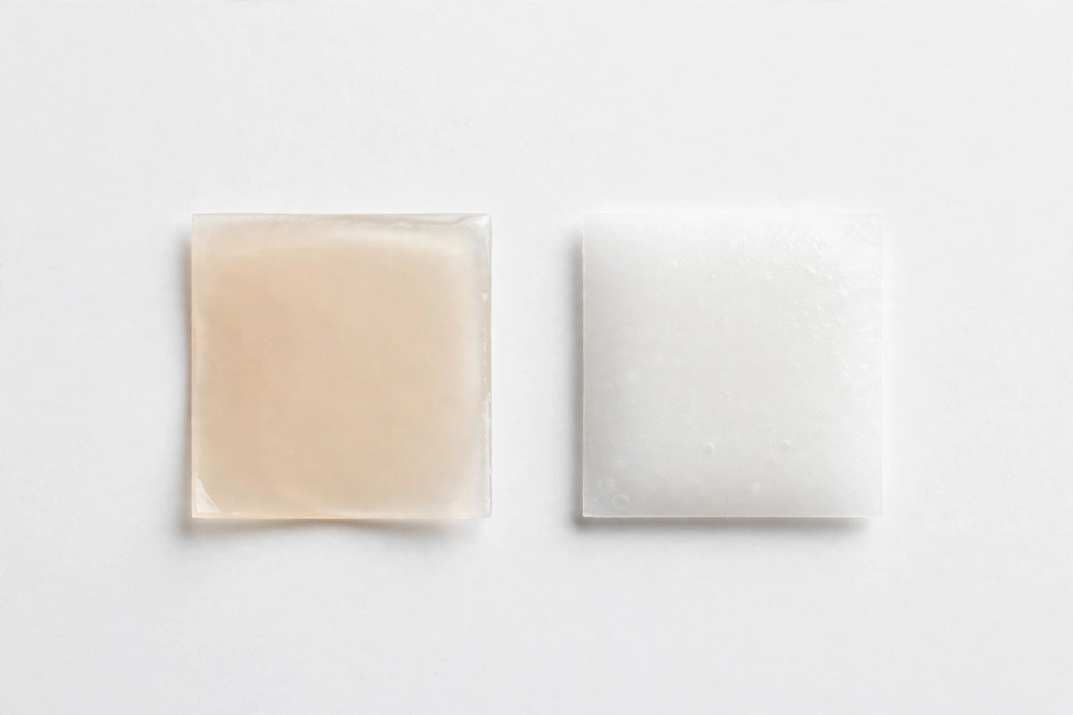The patch turns white as it absorbs — fresh vs after wear