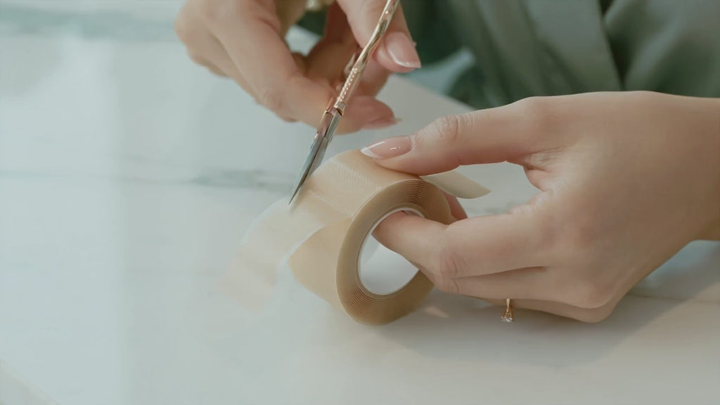 Cut the roll to any size, press it on, wear it overnight